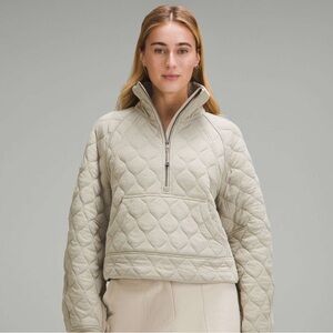 Lululemon Quilted Scuba Funnel Neck – XS/S (Green-Grey / Sage Tone)